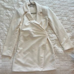 Wrap front blazer dress